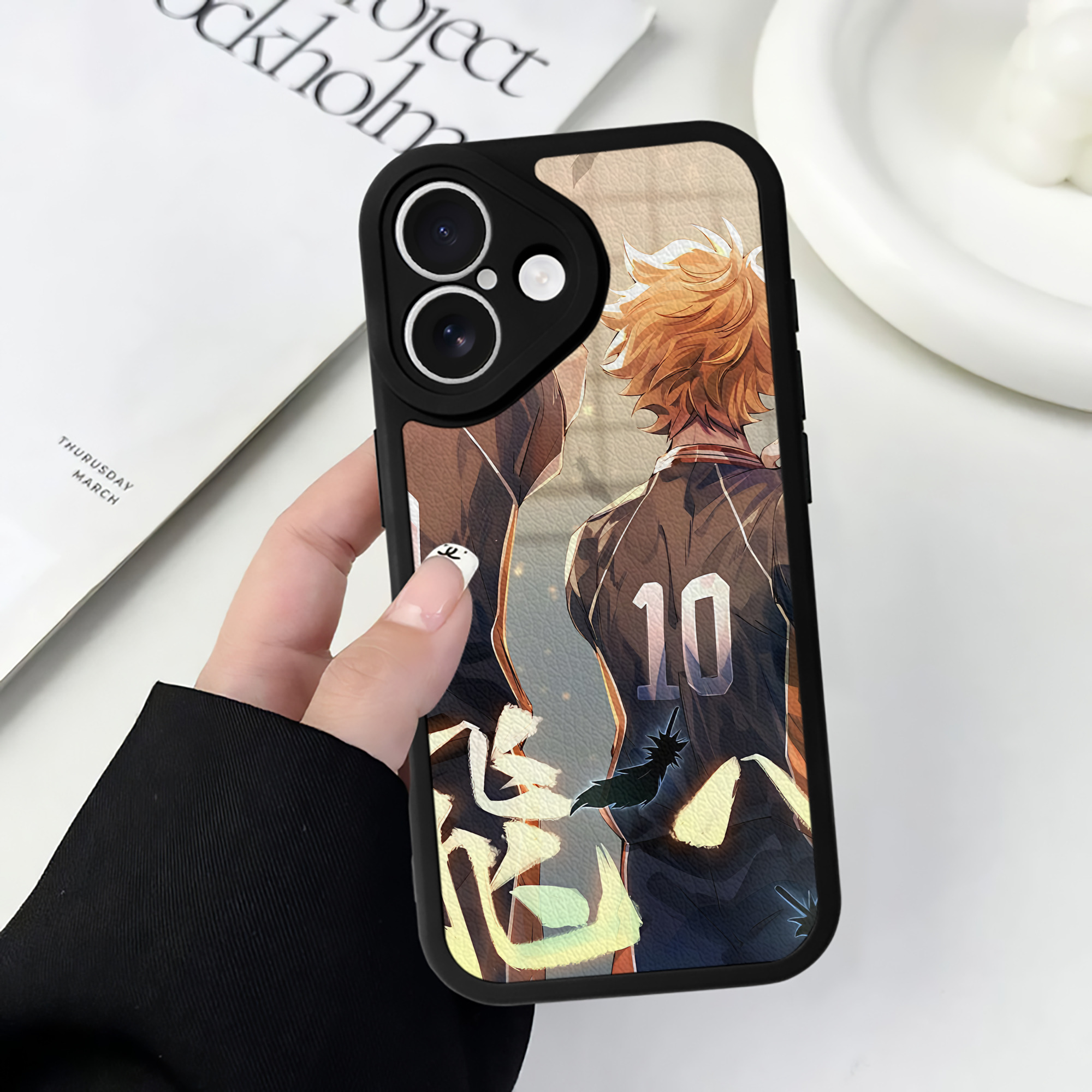 （画像用） ハイキュー!! Haikyu!! 【iPhone 16シリーズ対応】シリコンスマホケース（レザー調） 材質：シリコン